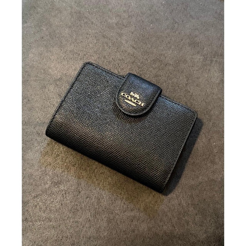 Brand New COACH Black Leather Bifold Wallet